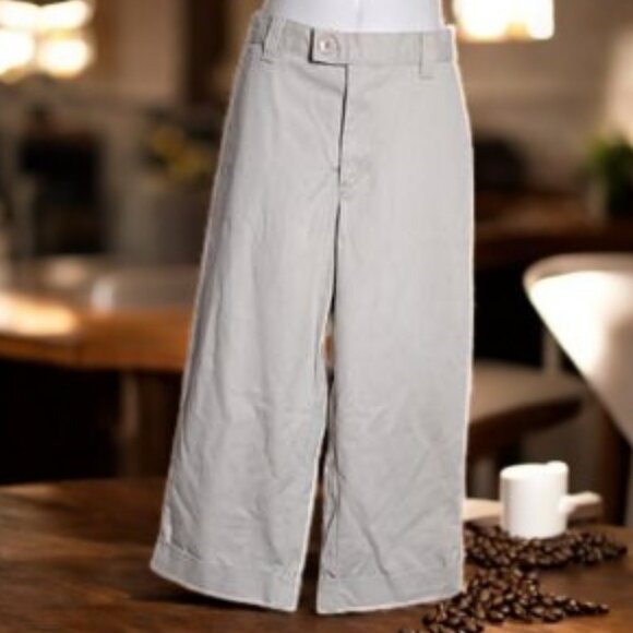 Riders Casuals Chic Neutral Wide-Leg Trousers Size 14 Petite - Picture 1 of 8